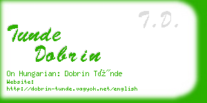 tunde dobrin business card